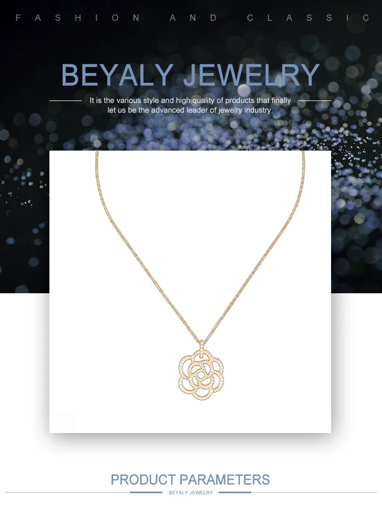 Thin chain cz flower 3 grams gold necklace models