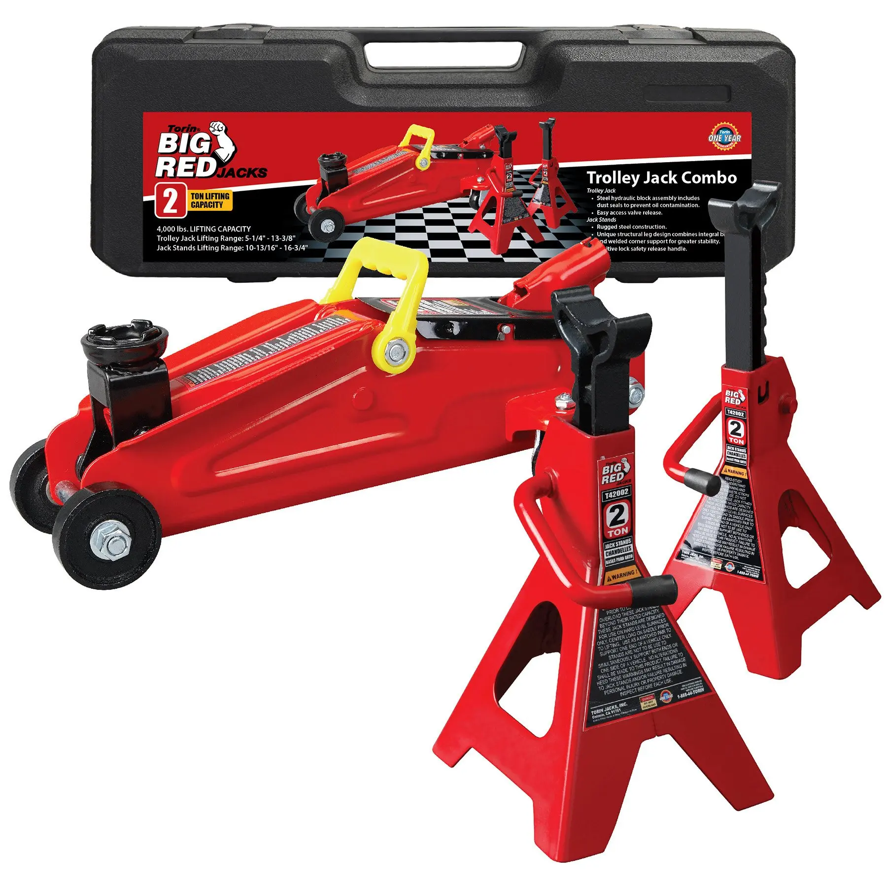 Buy Torin Big Red Hydraulic Trolley Floor Jack Combo With 2 Jack