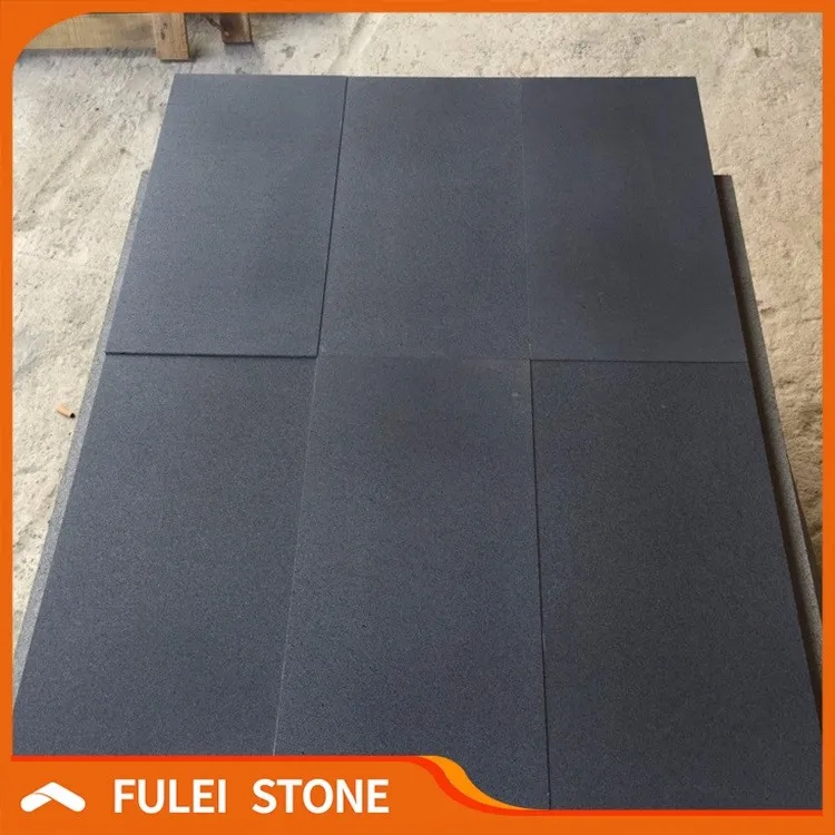 Wholesale price natural honed black basalt lava stone tile