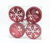 Factory direct supply Plastic matt and glitter mixed flat plastic christmas bauble