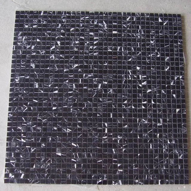 High quality nero marquina black marble mosaic bathroom wall tiles