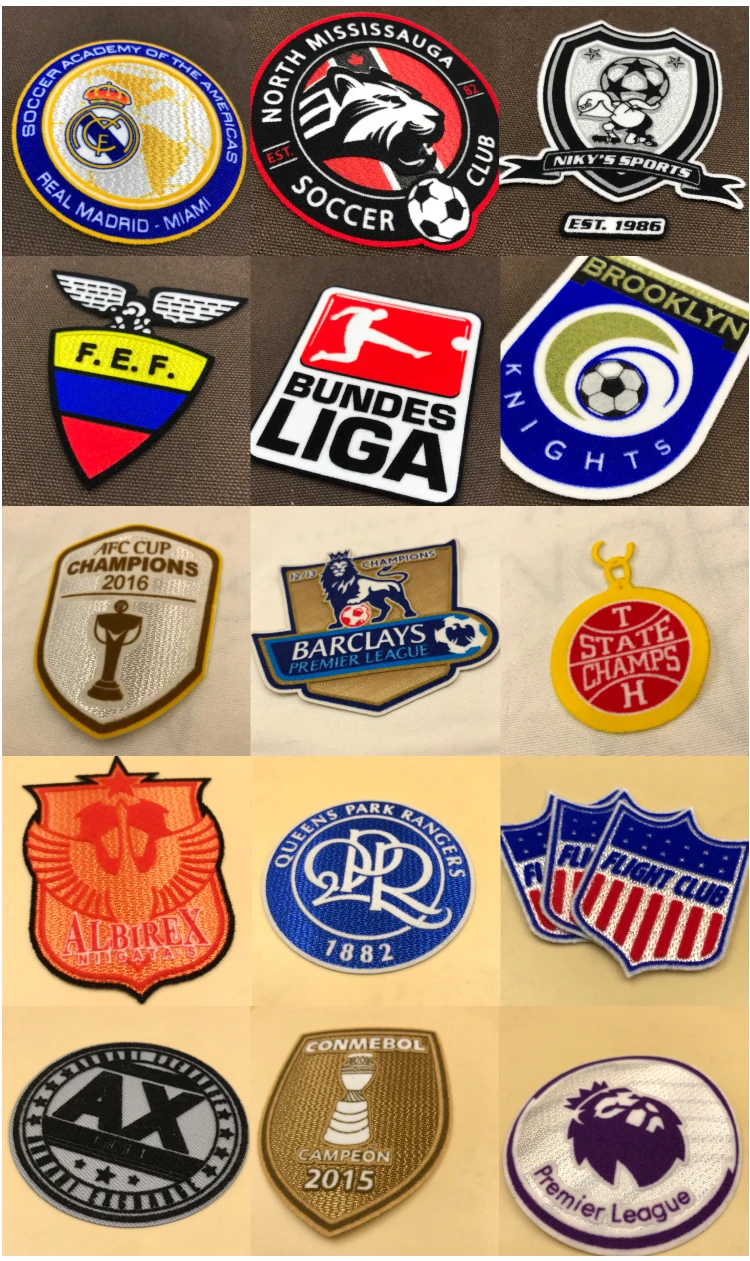 Custom Design Logo Soccer Team Badges 3d Flocking Patch For Hot Sale ...