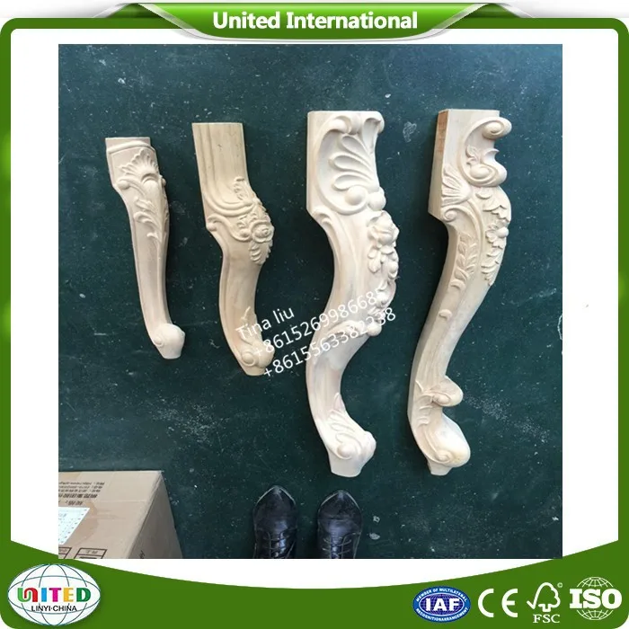 Antique carved wooden table leg