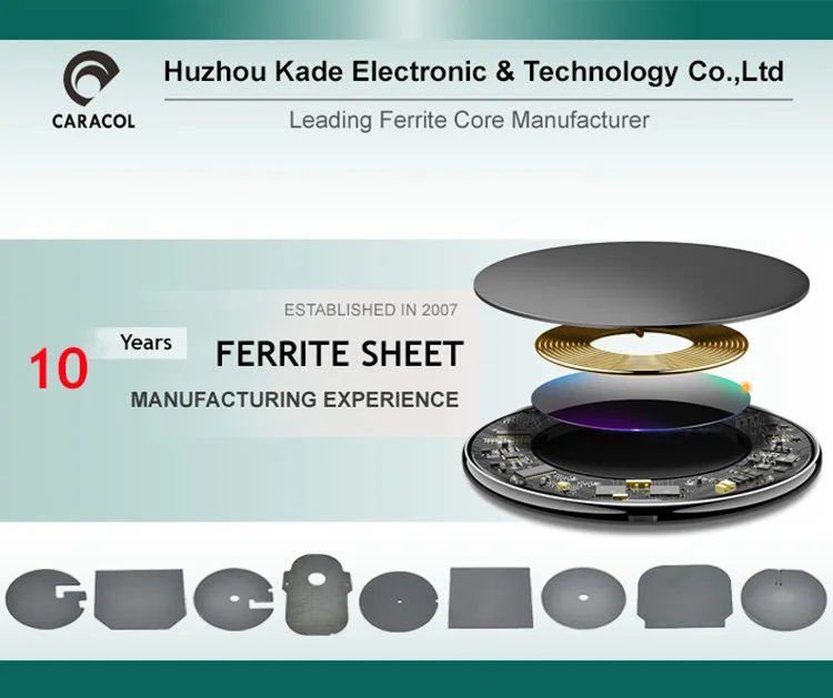 35*10*1mm Qi Standard Wireless Charge Ferrite Shield For Regular