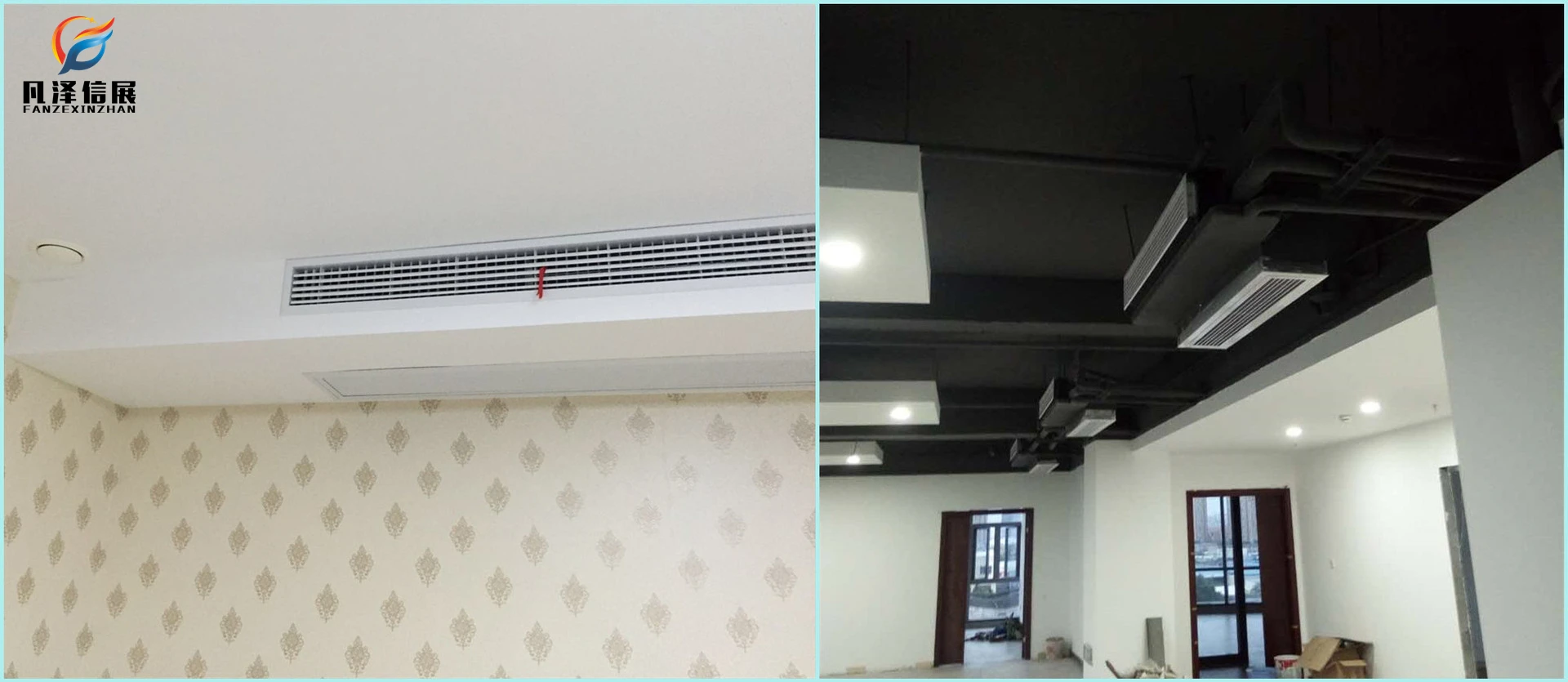 Concealed Mounted Horizontal Type Fan Coil Unit With Return Plenum For ...