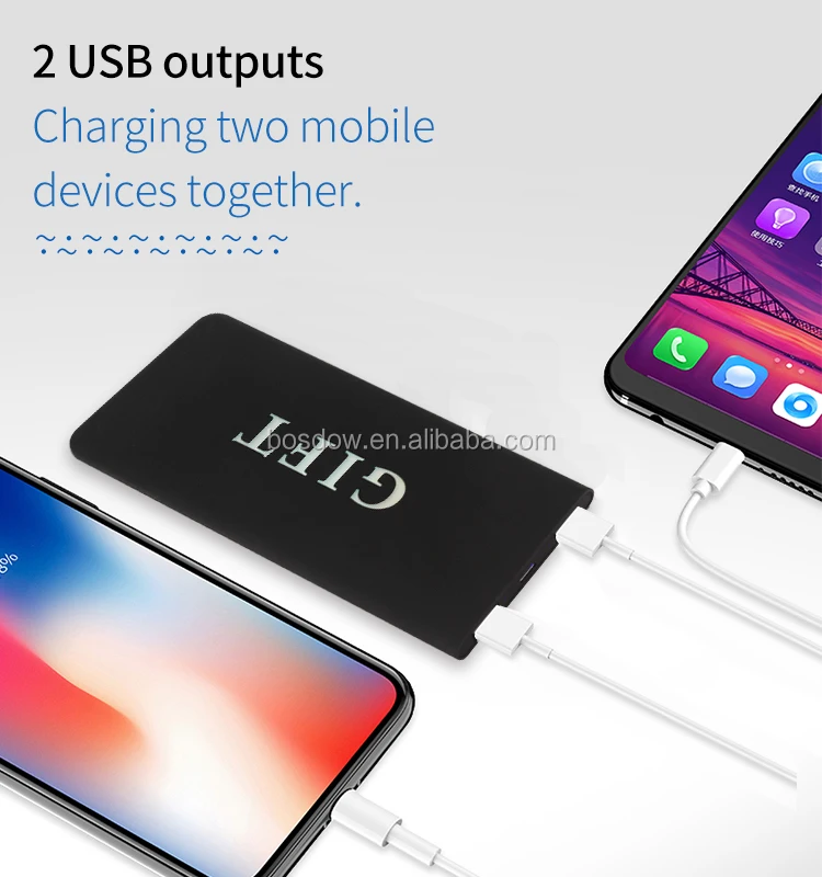 New design Custom mobile logo light power bank 5000mah universal light up power bank led logo - ANKUX.COM
