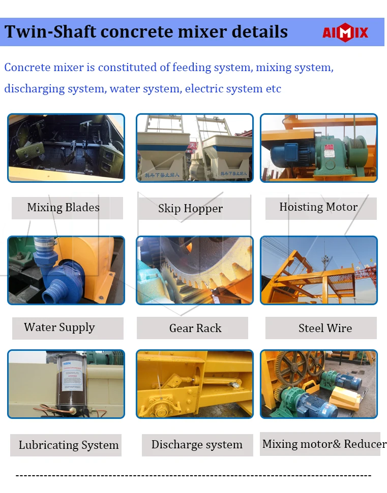 Heavy duty electric mixer concrete stainless steel /imer concrete mixer parts