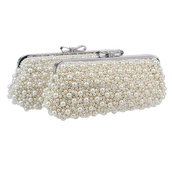 White Pearls Las Evening Dinner Clutch Bag Bride For Wedding White Pearls Las Evening Dinner Clutch Bag Bride For Wedding Party Bridal Handbags B00047