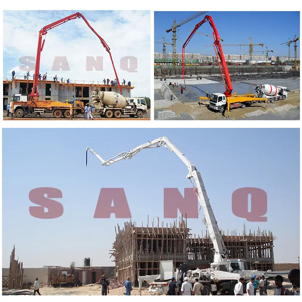 Sanqgroup Truck car mounted concrete pump boom 22m 25m 28m 37m concrete pump truck