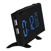 2 USB Charging Port 12/24 Hour Projection Radio Clock With 2 Alarm Sounds