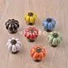 Ceramic Porcelain Colorful Zinc Drawer Kitchen Cabinet Knobs Handle