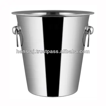 large stainless steel ice bucket