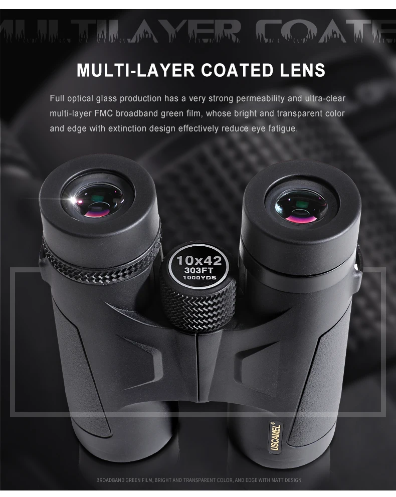 HD 10x42 Compact Waterproof Hunting Binoculars