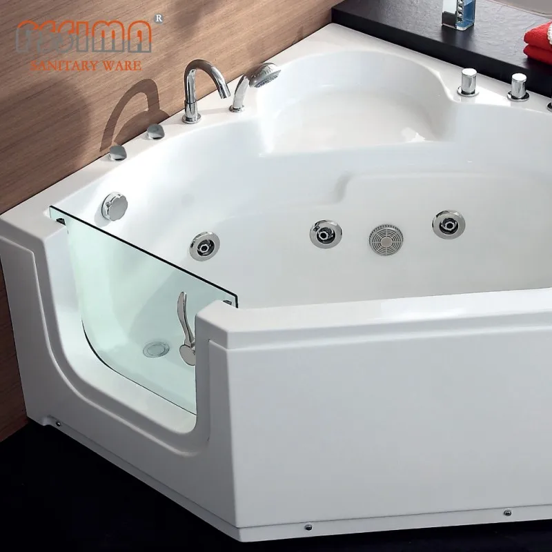 White Acrylic Walk In Tub Corner Walk In Bathtub For Old People And Disabled People Buy 9141