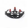 Halloween Customs Festival Decoration Vampire Crown Plastic Ruby Black Royal Crown