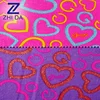 12oz wholesale 100% Cotton Custom Printed Fabric with loving heart pattern for canvas beach bag