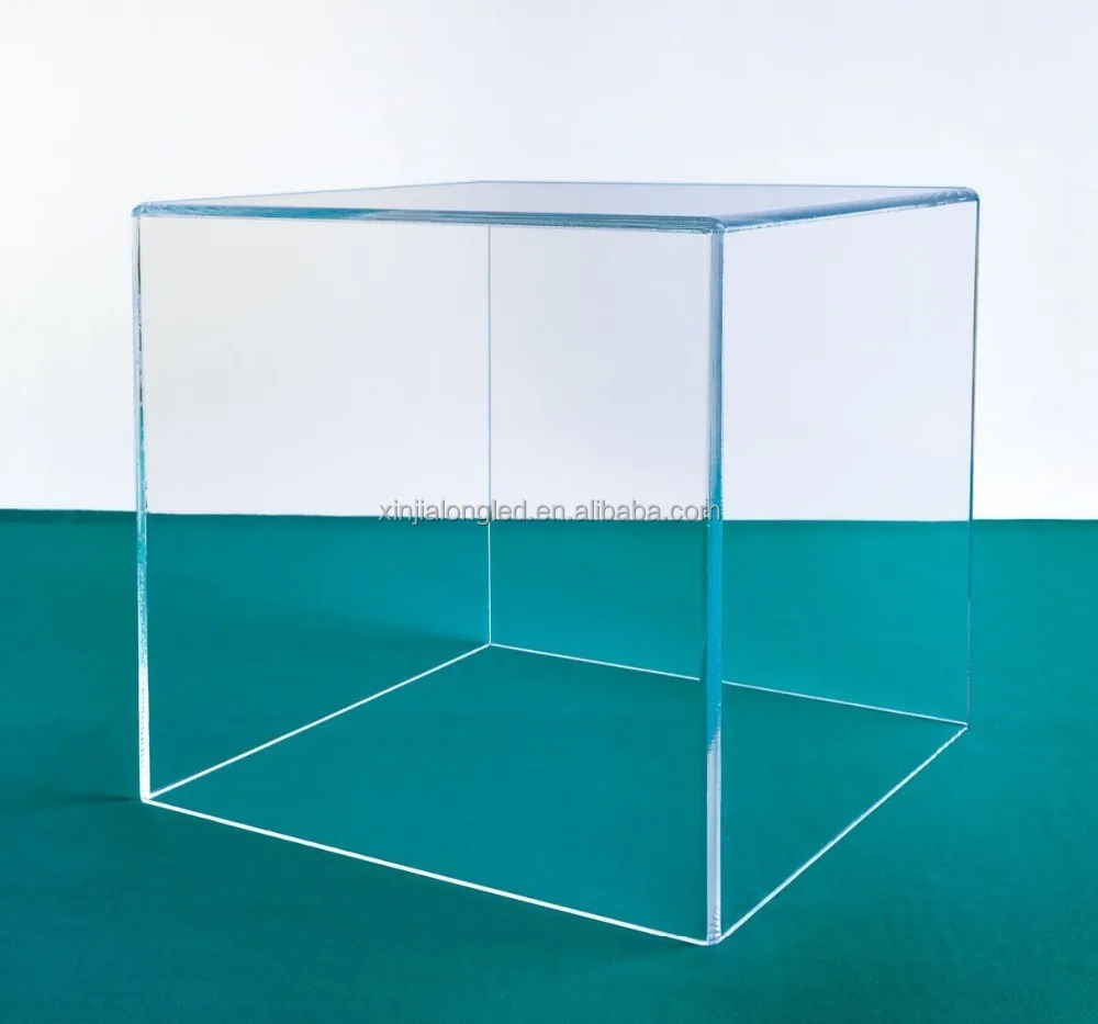 clear lucite cube box