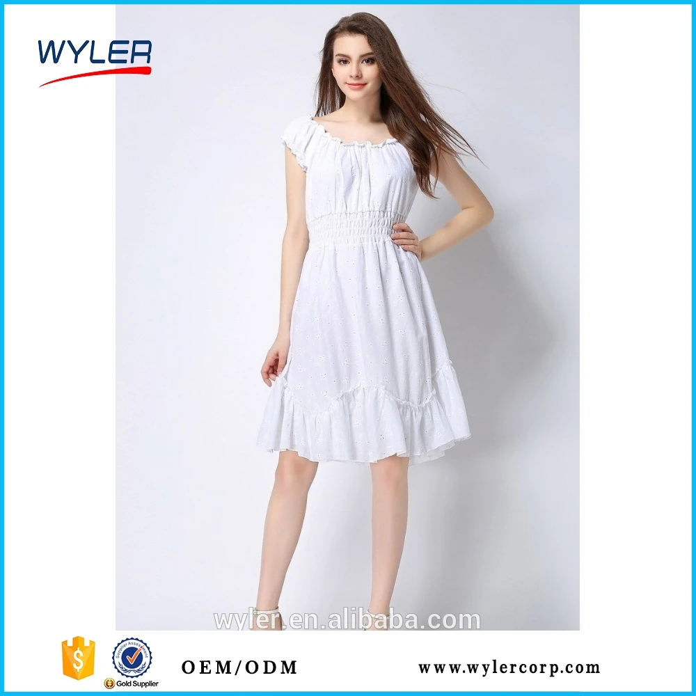 one piece dress in white color