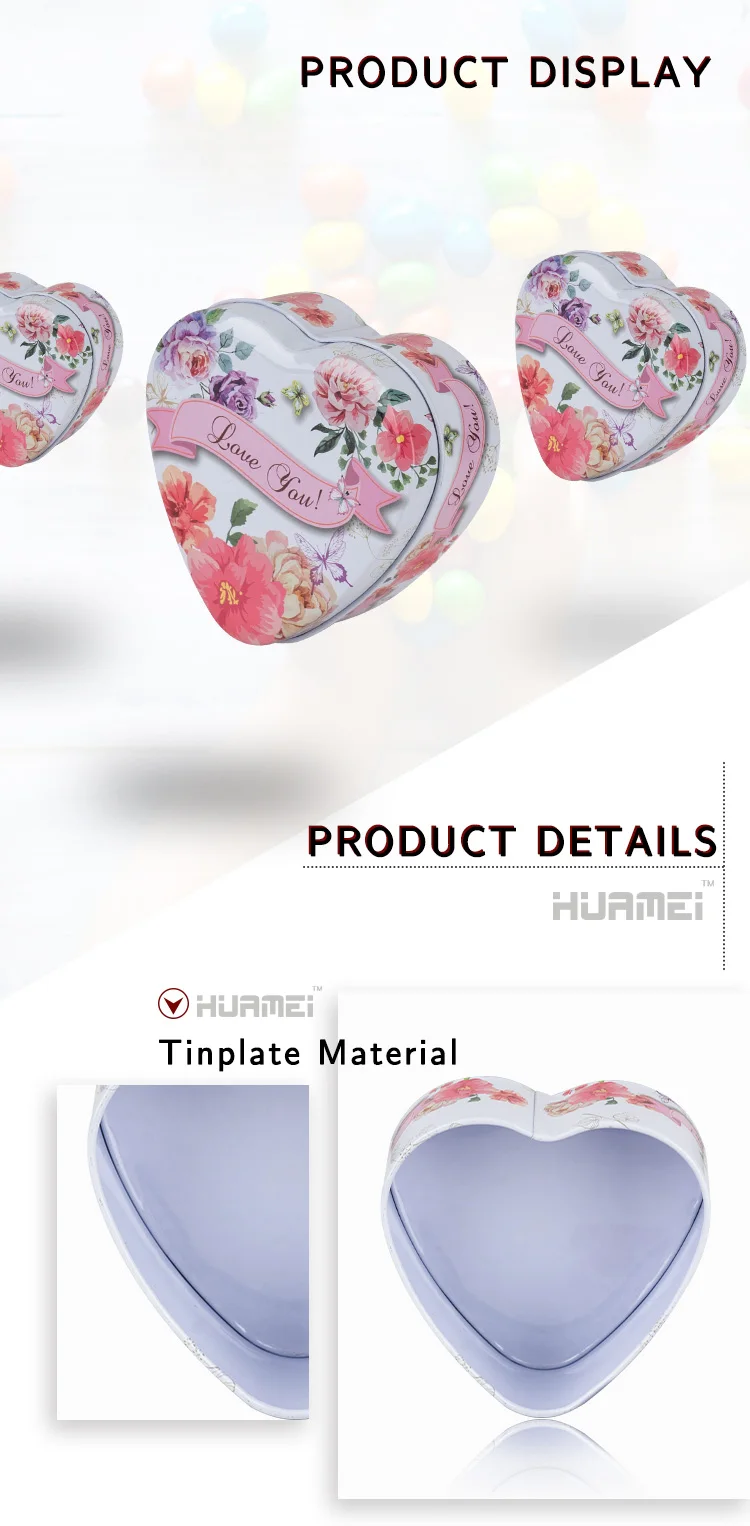 Wholesale Cheap Price Heart Shape Cosmetic Cream Jar Cake Tin Box