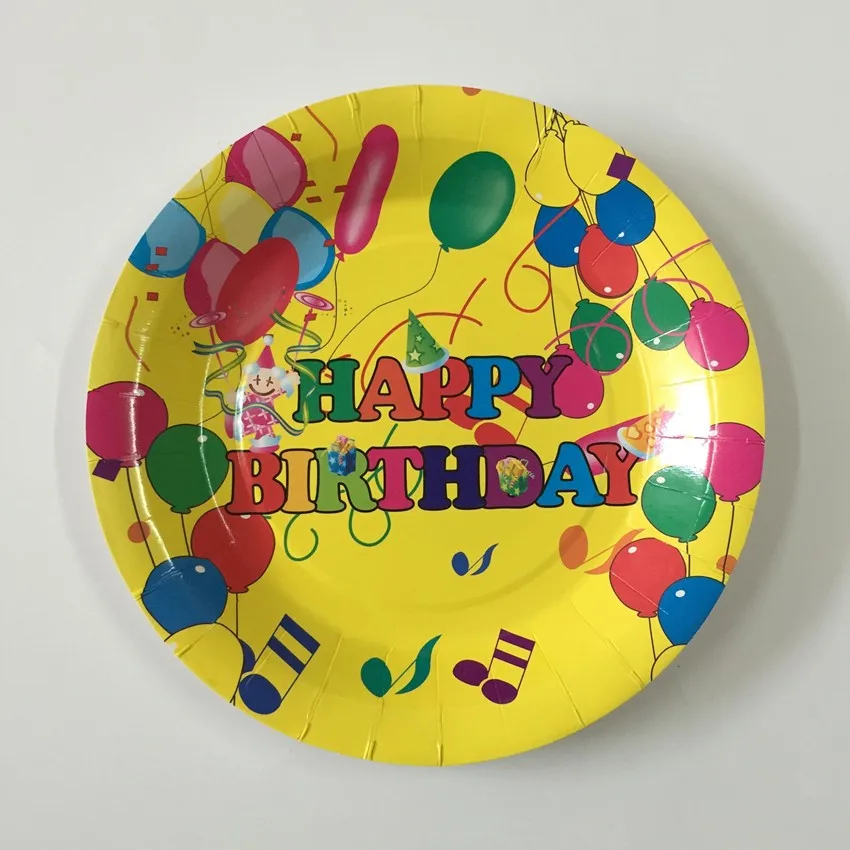 Disposable Party Custom Printed 7",9" White Cardboard Paper Plates