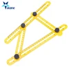 Multi Folding 4 Angle Ruler Template Measuring Tool Instrument Brick Tile Wood Corner Products Foldable Ruler Protractor