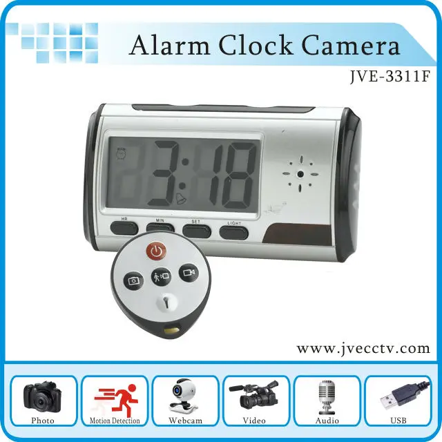 Alarm Clock Camera Mini Hidden DVR Clock Appearance 30fps 4GB Mini Camcorders Clock Motion Detection 3311F Alarm Clock Camera Mini Hidden DVR Clock Appearance 30fps 4GB Mini Camcorders Clock Motion Detection 3311F