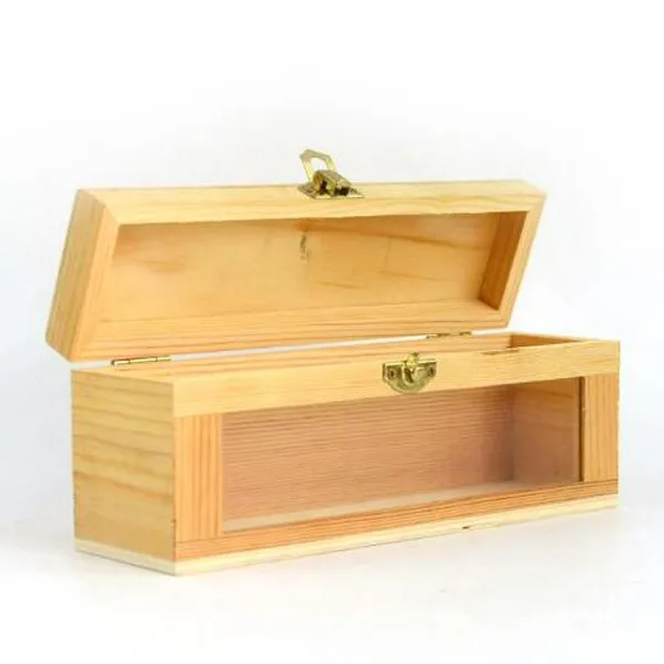 Customized Design Balsa/lightweight Wood Boxes With Clear Window - Buy