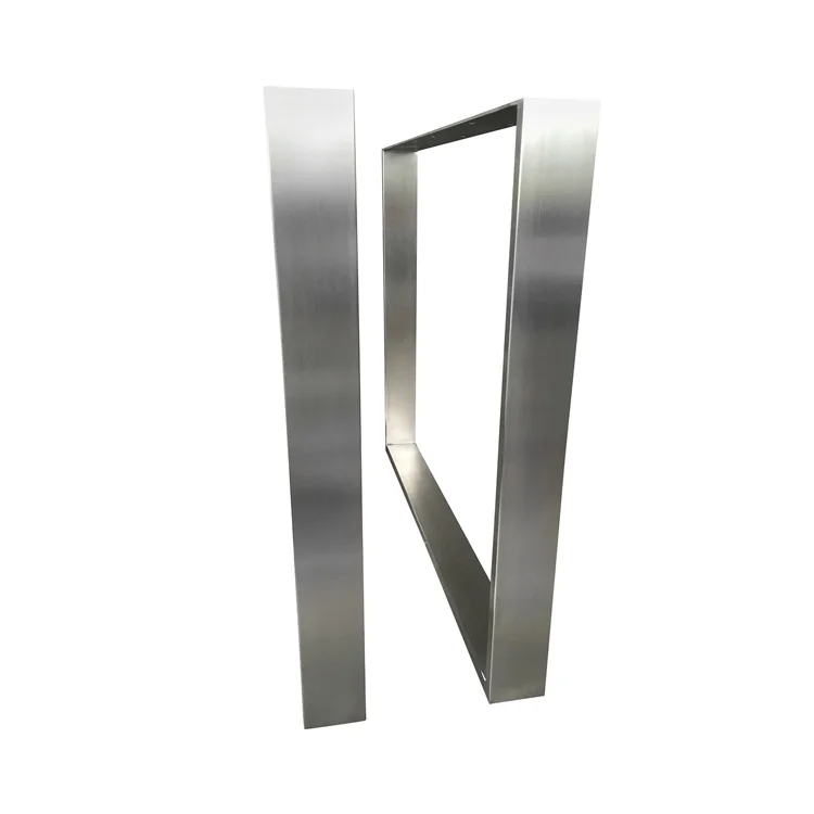 Popular Square Table Leg Brushed Stainless Steel Leg Coffee Dining Table Buy Stainless Steel