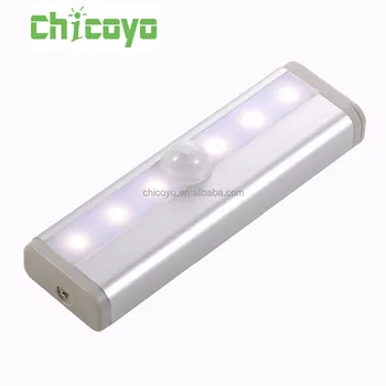 Chicoyo 6 Led Security Motion Sensor Led Cabinet Lighting Battery Operated Led Light Bar With 3m Sticker For Safe And Kitchen Buy Led Cabinet