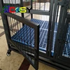 Factory selling big black folding heater outdoor metal iron dog cage