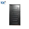 Simply design swing opening single leaf safety exterior metal door
