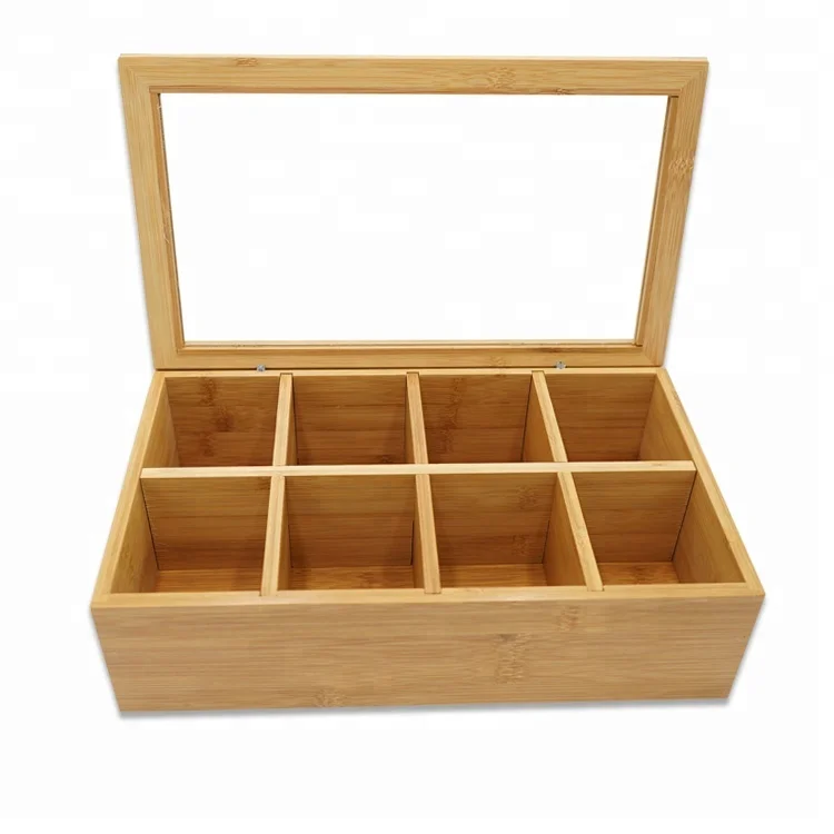 Bamboo Storage Organizer Bamboo Tea Sugar Bag Sorting Box With Dividers Buy Bamboo Tea Box