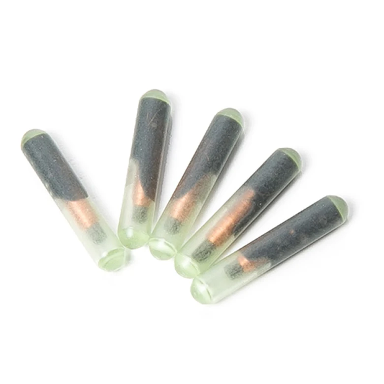2pcs 125KHz EM4305 Animal microchip rfid syringe 2.12 x 12mm Glass Tag Injector 
