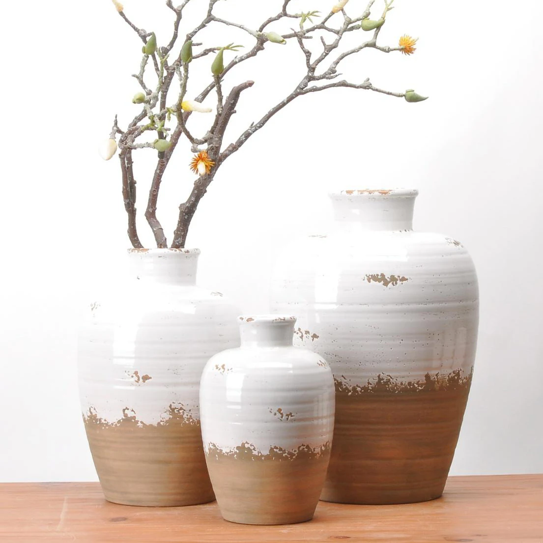 Retro Style Bulk Big Chinese Floor Standing Ceramic Home Goods Floor