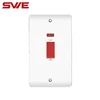45A DP 1 gang 3*6 heavy load wall switch with neon