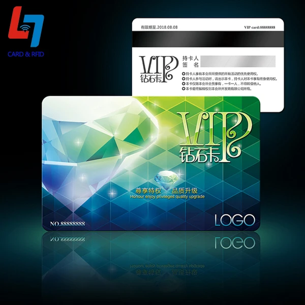 Tiers and Privileges Luxury Payment Membership Diamond VIP Card with PVC Material