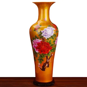 Jingdezhen New Design Orange Tall Chinese Craft Porcelain Floor Vase Buy Tall Floor Vase Craft Ceramic Large Porcelain Vases Product On Alibaba Com