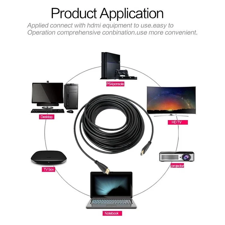 1m 2m 3m High Speed gold plated optical fiber hdtv 48Gbps 2.1 version 8k hdmi cable - ANKUX.COM