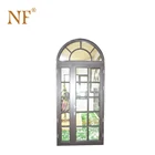 Arched Aluminum Double Glass Swing Door House Entry Door
