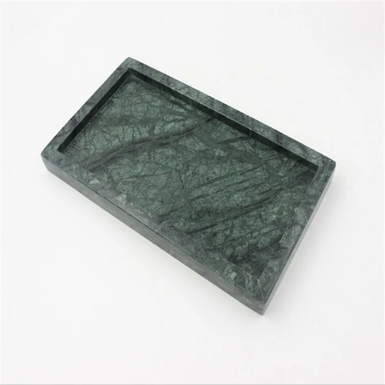 Hot Design Indian Green Marble Luxury Marble Serving Tray For