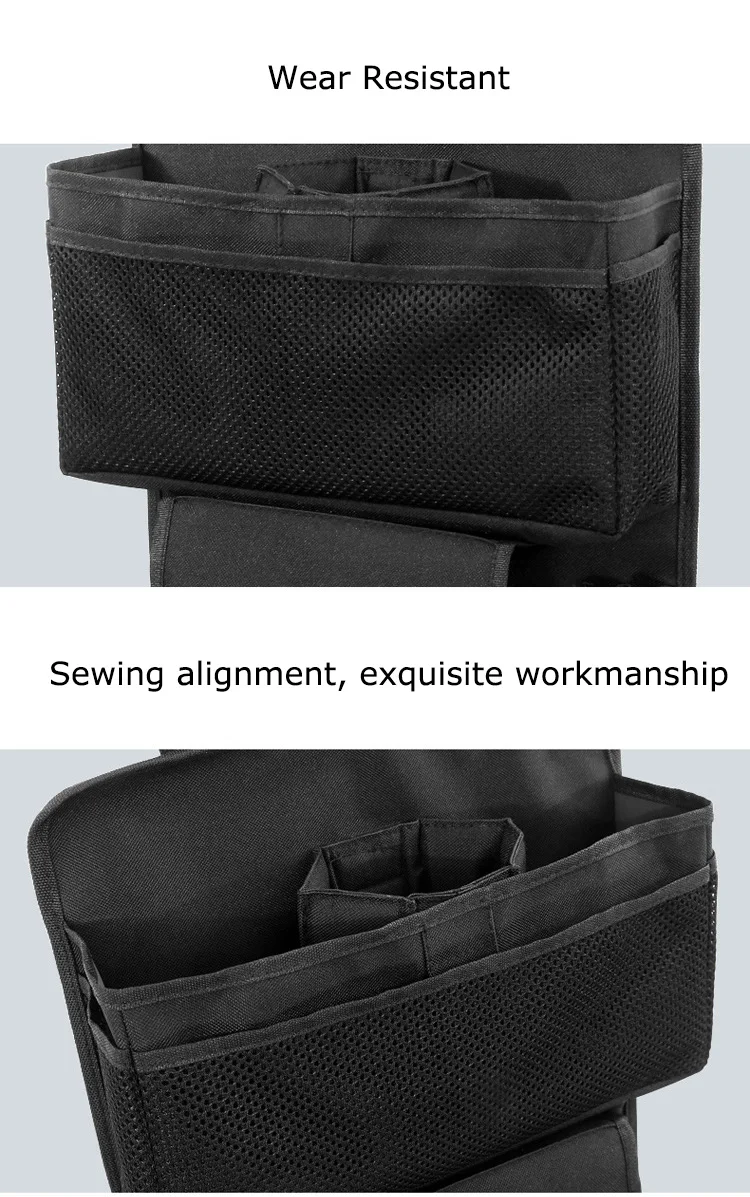 Super quality universal car travel storage bag auto seat back organizer for snacks