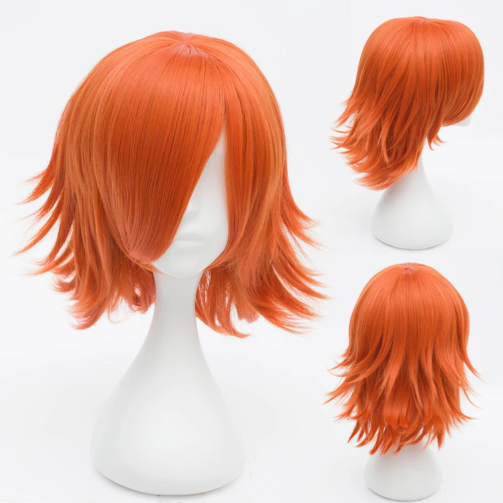Buy Anime Popular Heat Resistant Short Straight Orange Cosplay Wig
