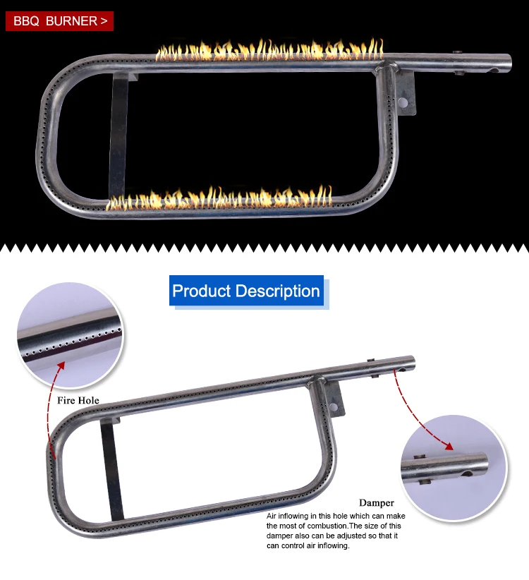 Replacement Gas Grill Burner Bbq Burner U Shape Gas Pipe Burner Buy
