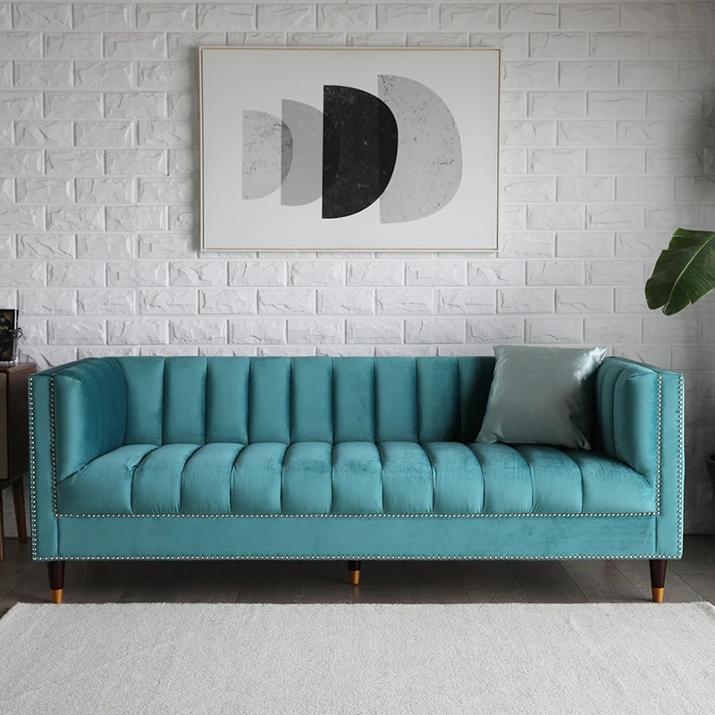 Europe Style Modern Fabric Living Room Design Couch Velvet Sofa Living Room Design Couch Velvet Sofa