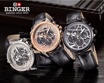 New Switzerland Watches Men Luxury Brand Wristwatches Binger Quartz ...