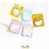 Kawaii Animal Cake Coffee Memo Pads Sticky Notes Notepad Diary Creative Self-Stick Notes Memo Pads Eggs wholesale Sticky Note