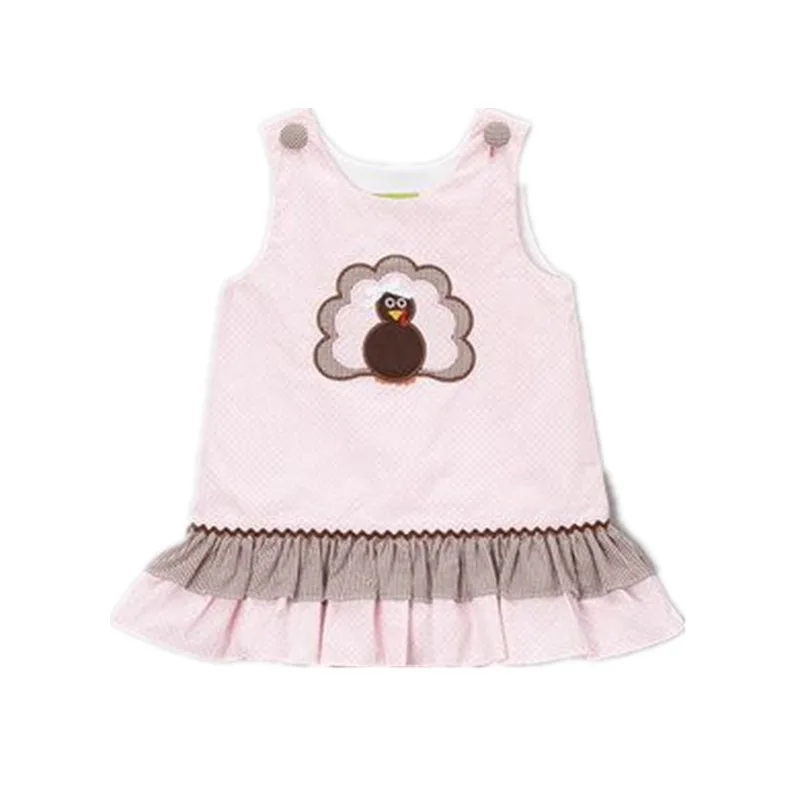 Thanks Giving Turkey Kids Clothing Wholesale Boutique Baby Girls Dress