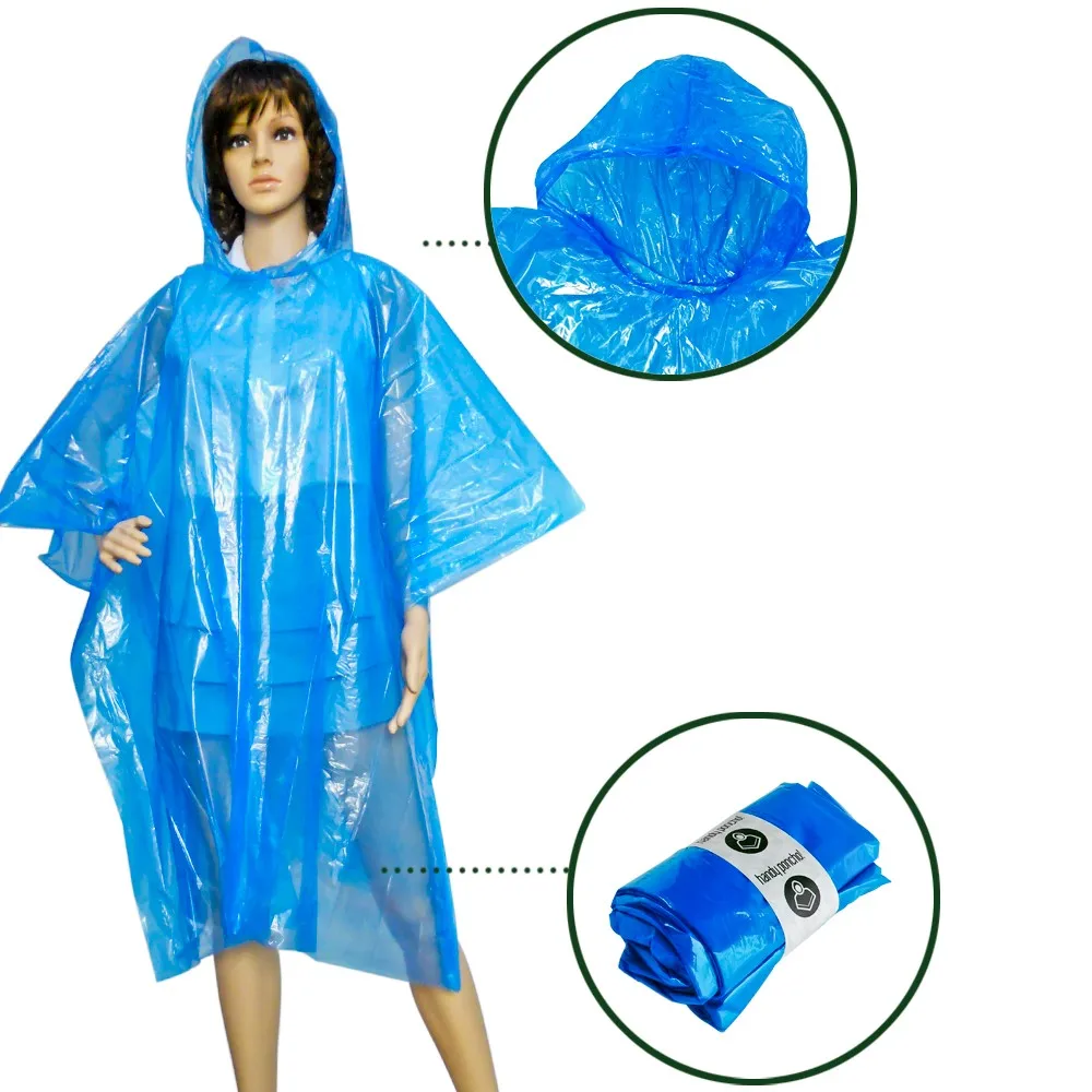 Rain Poncho Cloak Disposable Blue - Buy Rain Poncho Disposable Blue ...