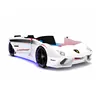 Top rated Race car shaped LED Lights car bed for kids children