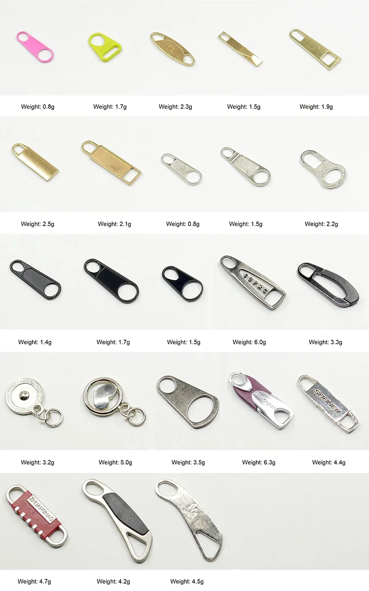 Custom fashion hot sale 5# Nickel zipper slider for bag